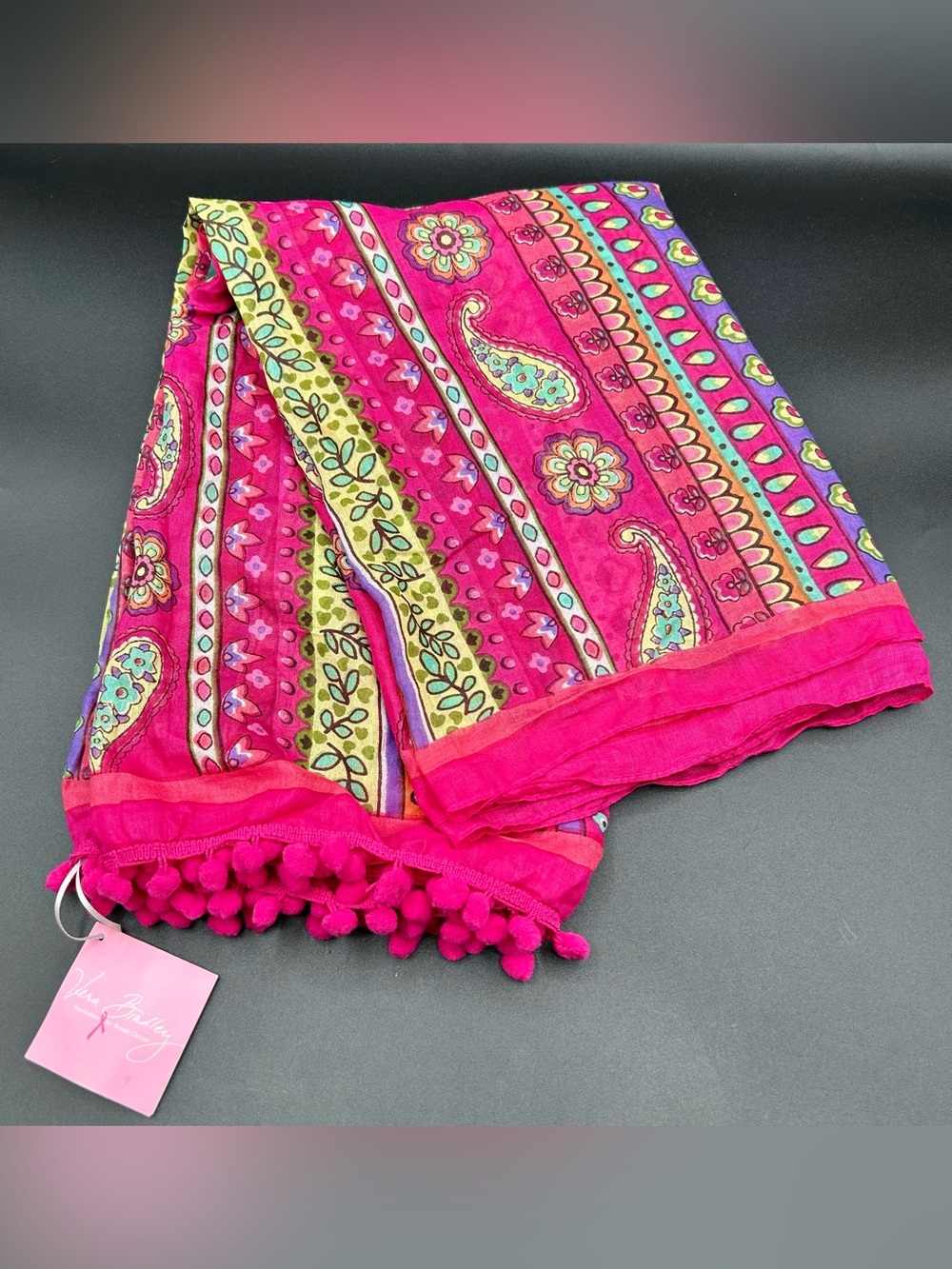 VERA BRADLEY Infinity Scarf Pink Swirls.
